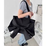 ブラック | ファスナー開閉リボントートバッグ【大容量】 | Outfitter lab
