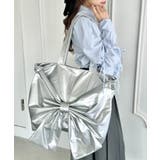 シルバー | ファスナー開閉リボントートバッグ【大容量】 | Outfitter lab