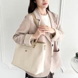 【A4収納/自立/ジッパー開閉】仕切りポケットPUトートバッグ | Outfitter lab | 詳細画像20 