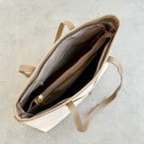 【A4収納/自立/ジッパー開閉】仕切りポケットPUトートバッグ | Outfitter lab | 詳細画像27 