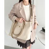 アイボリー | 【A4収納/自立/ジッパー開閉】仕切りポケットPUトートバッグ | Outfitter lab