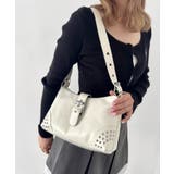 アイボリー | スタッズベルトPUショルダーバッグ | Outfitter lab