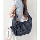 ネイビー | チェックリボンショルダーバッグ | Outfitter lab