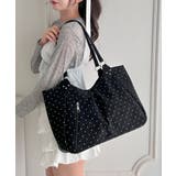 ブラック | ドットショルダートートバッグ | Outfitter lab