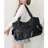 ブラック | サイドポケットスタッズショルダーバッグ | Outfitter lab