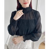 ブラック | シャーリングシアーブラウス | Outfitter lab