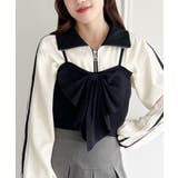 ブラック | リボンニットビスチェ | Outfitter lab