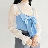 ドットチュールシャーリングブラウス | Outfitter lab | 詳細画像8