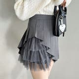 チュールティアードプリーツミニスカパン | Outfitter lab | 詳細画像17 