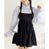 ブラック | バルーンティアードキャミワンピース | Outfitter lab