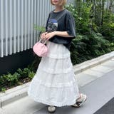 コットンフラワーレースティアードスカート | Outfitter lab | 詳細画像14