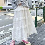 コットンフラワーレースティアードスカート | Outfitter lab | 詳細画像6