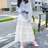 コットンフラワーレースティアードスカート | Outfitter lab | 詳細画像9