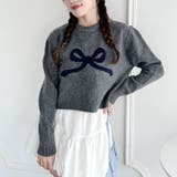 リボンジャガードニットトップス | Outfitter lab | 詳細画像12 