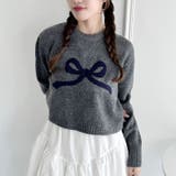リボンジャガードニットトップス | Outfitter lab | 詳細画像13 