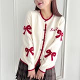 リボンジャガードバイカラーニットカーディガン | Outfitter lab | 詳細画像7 