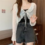 フラワーフリルシアーボレロカーディガン | Outfitter lab | 詳細画像10