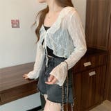フラワーフリルシアーボレロカーディガン | Outfitter lab | 詳細画像12