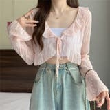 フラワーフリルシアーボレロカーディガン | Outfitter lab | 詳細画像17