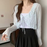 フラワーフリルシアーボレロカーディガン | Outfitter lab | 詳細画像21