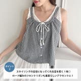 ギンガムチェックレースレイヤードキャミソール | Outfitter lab | 詳細画像3