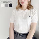 リボン刺繍ポロシャツ | Outfitter lab | 詳細画像1 