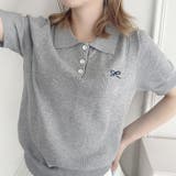 リボン刺繍ポロシャツ | Outfitter lab | 詳細画像18 
