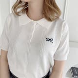 リボン刺繍ポロシャツ | Outfitter lab | 詳細画像8 