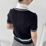 襟付きドッキングケーブルニットトップス | Outfitter lab | 詳細画像12