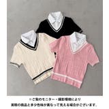 襟付きドッキングケーブルニットトップス | Outfitter lab | 詳細画像20