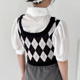 アーガイルベストドッキングシャツブラウス | Outfitter lab | 詳細画像12