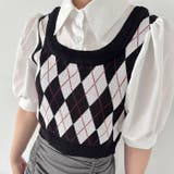 アーガイルベストドッキングシャツブラウス | Outfitter lab | 詳細画像13