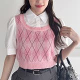 アーガイルベストドッキングシャツブラウス | Outfitter lab | 詳細画像15
