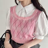 アーガイルベストドッキングシャツブラウス | Outfitter lab | 詳細画像18