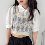 アーガイルベストドッキングシャツブラウス | Outfitter lab | 詳細画像6