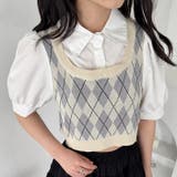アーガイルベストドッキングシャツブラウス | Outfitter lab | 詳細画像8