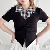 チェックカラードッキングリブニットトップス | Outfitter lab | 詳細画像16 