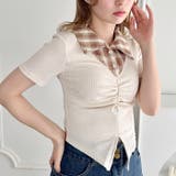 チェックカラードッキングリブニットトップス | Outfitter lab | 詳細画像6 