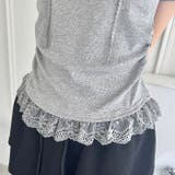レースチョーカー付き裾フリルトップス | Outfitter lab | 詳細画像13