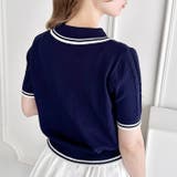 リボン刺繍ケーブルポロニット | Outfitter lab | 詳細画像18