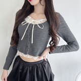 レースリボンレイヤードトップス | Outfitter lab | 詳細画像11 