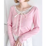 ピンク | レースリボンレイヤードトップス | Outfitter lab