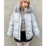 グレー | ボリュームフェイクファーフードパデッドジャケット | Outfitter lab