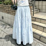 フラワー刺繍コットンレースティアードスカート | Outfitter lab | 詳細画像12 