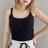 【 カップ付き 】レースストラップリブキャミソール | Outfitter lab | 詳細画像15 