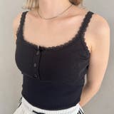 【 カップ付き 】レースストラップリブキャミソール | Outfitter lab | 詳細画像18 