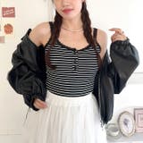 【 カップ付き 】レースストラップリブキャミソール | Outfitter lab | 詳細画像29 