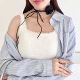 【 カップ付き 】レーストリムリブタンクトップ | Outfitter lab | 詳細画像7