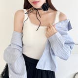 【 カップ付き 】レーストリムリブタンクトップ | Outfitter lab | 詳細画像9