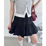 ブラック | ティアードフリルミニスカパン | Outfitter lab